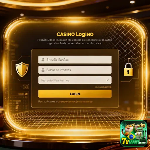 Tela de login do 7vwin, oferecendo fácil acesso ao casino online.