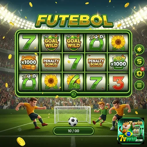 Imagem do jogo de slots de futebol da 7vwin, destacando as emoções das apostas.